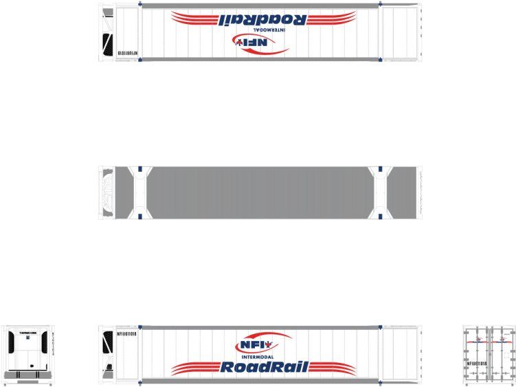 CIMC 53 FT Reefer Container NFI Intermodal w/Roadrail Logo NFIU 611028 - SXT10313 : N