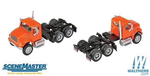 International 4900 Truck - Dual-axle Semi Tractor (orange) - 11183 : HO