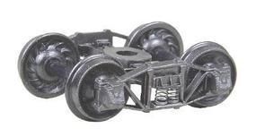 Arch Bar Fully Sprung Metal Trucks w/33 Inch Code 110 Ribbed Back Metal Wheels - 501 : HO
