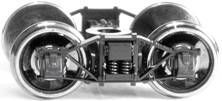 5 FT Wheelbase Arch Bar Trucks w/33" Semi-Scale Metal Wheelsets - 211 : HO