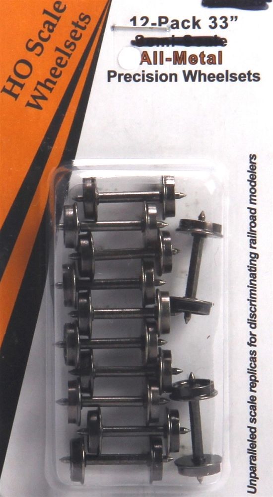 33" Standard Metal Wheelsets .110 Thread - 118 : HO