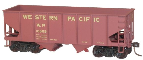 USRA 55 Ton 2-Bay Open Hopper Western Pacific WP 3-Car Kit Set - 8024 : HO