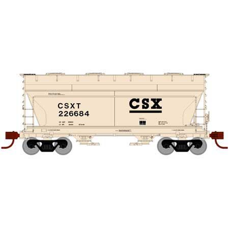 ACF 2970 2-Bay Covered Hopper CSX CSXT - 23445 : N
