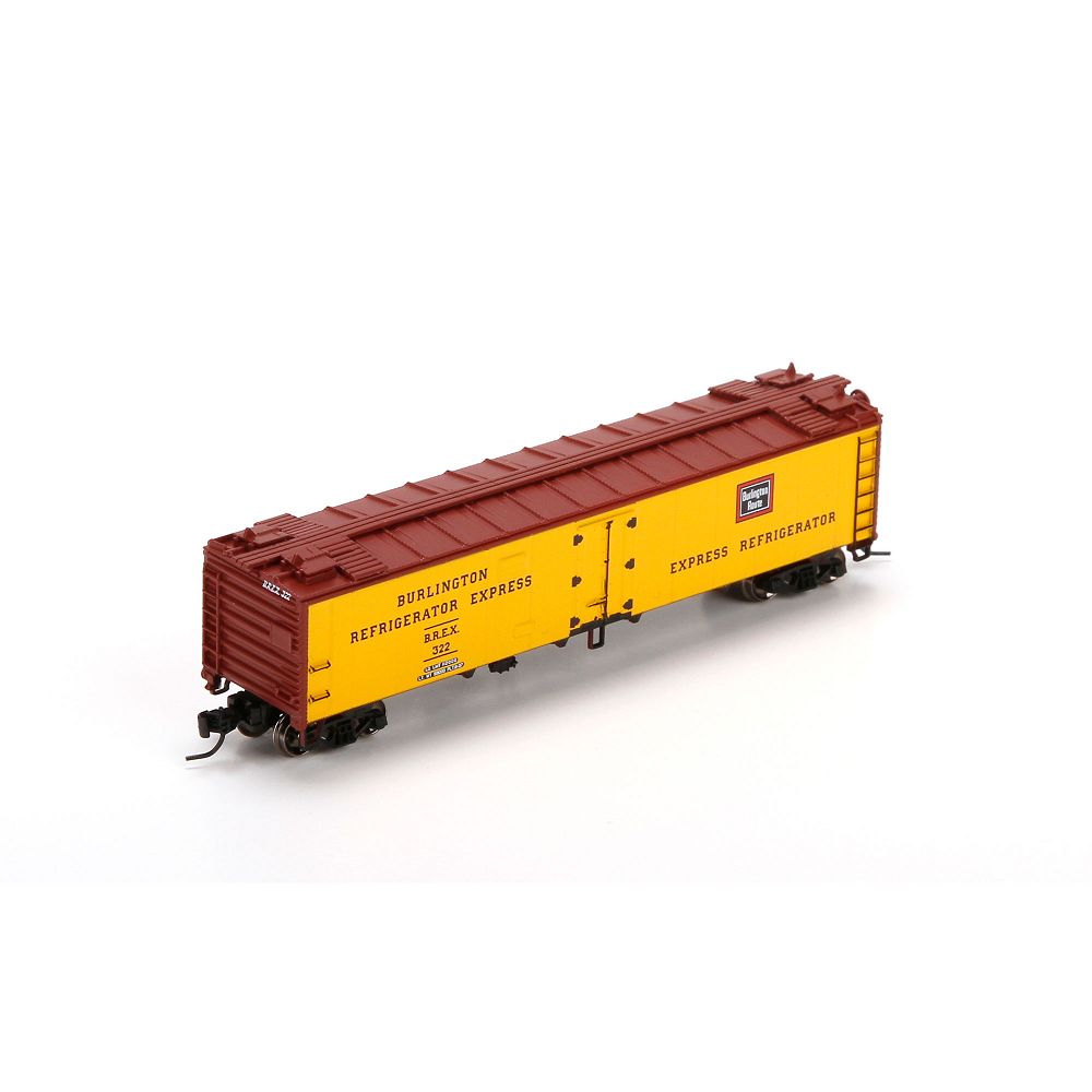 50 FT Ice Reefer Refrigerator Car Chicago Burlington & Quincy BREX 322 - 23965 : N