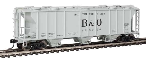 50' Pullman-Standard PS-2 2893 3-Bay Covered Hopper Baltimore & Ohio B&O 628020 - 7011 : HO