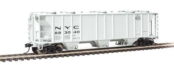 50' Pullman-Standard PS-2 2893 3-Bay Covered Hopper New York Central NYC 883040 - 7027 : HO