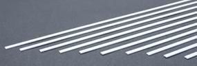 .030" X .156" Opaque White Polystyrene Strip -14" Long - 137