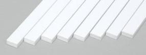 .080" X .188" Opaque White Polystyrene Strip -14" Long - 168