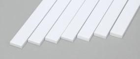 .080" X .250" Opaque White Polystyrene Strip - 14" Long - 169