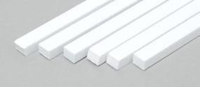 .125" X .156" Opaque White Polystyrene Strip - 14" Long - 187