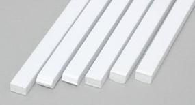 .125" X .188" Opaque White Polystyrene Strip - 14" Long - 188