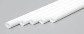 .125" (3.2mm) OD Opaque White Polystyrene Tubing 5/pk - 224