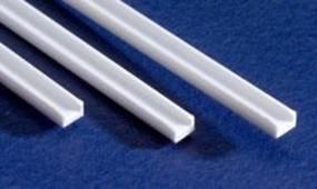 .060" (1.5mm) Opaque White Polystyrene Channel 4-Pack - 261