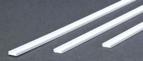 .312" (7.9mm) Opaque White Polystyrene Channel 3 pieces - 268
