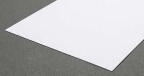 .025" Opaque White Polystyrene Passenger Car Siding Sheet - 3025 : HO