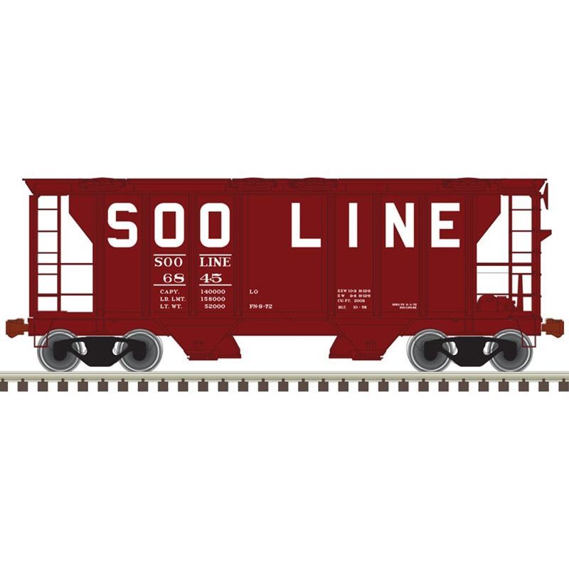 PS-2 2-Bay Covered Hopper Soo Line SOO 6845 - 50004176 : N