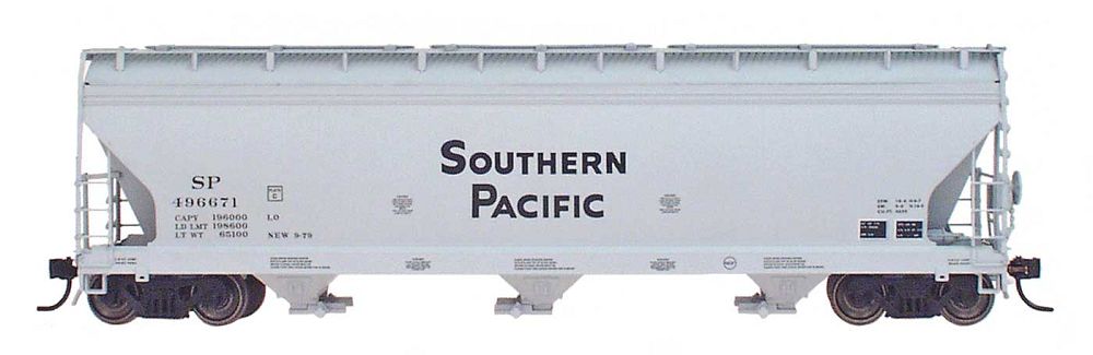 ACF 4650 Cubic Foot 3-Bay Covered Hopper - Southern Pacific - 47003 : HO