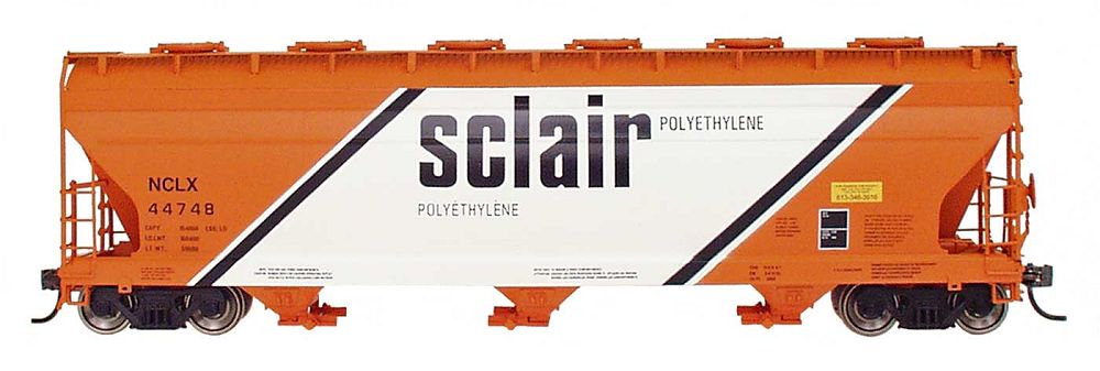 ACF 4650 Cubic Foot 3-Bay Covered Hopper - Sclair NCLX - 47020 : HO