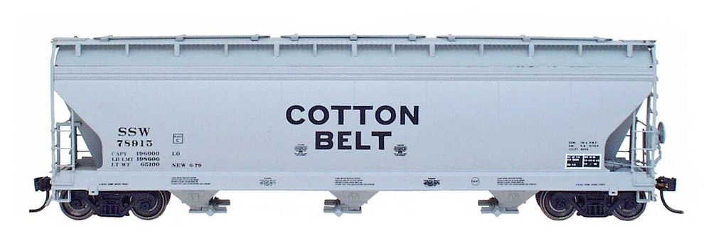 ACF 4650 Cubic Foot 3-Bay Covered Hopper - Cotton Belt SSW - 47044 : HO
