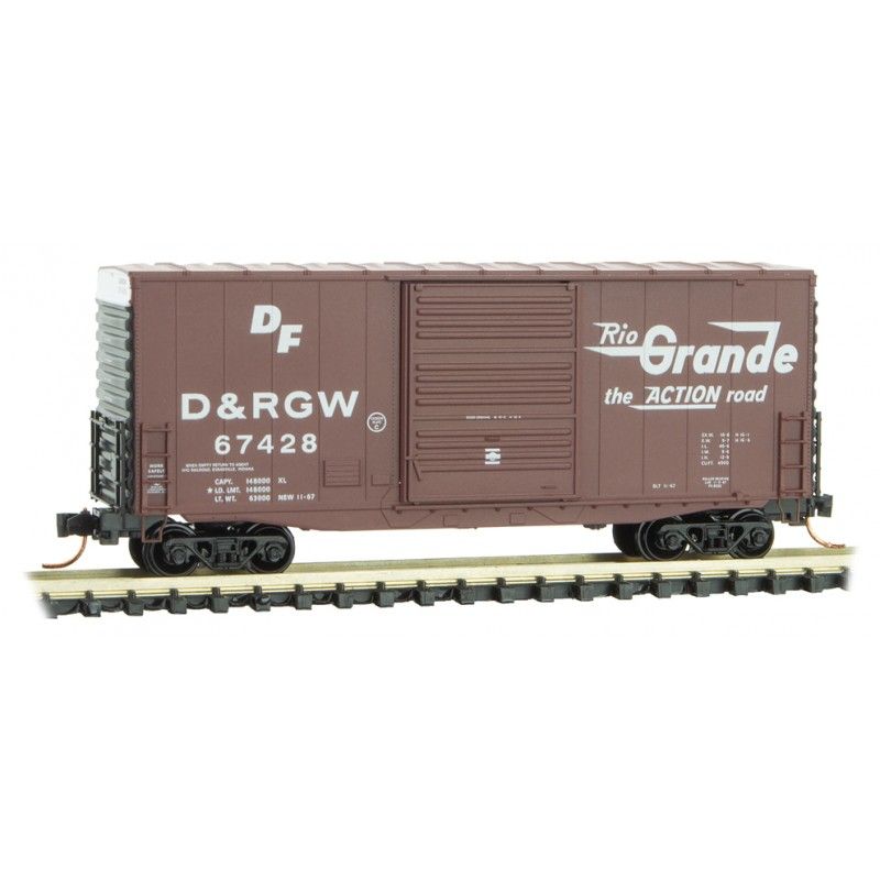 Pullman-Standard 40' Hy-Cube Boxcar Denver & Rio Grande Western 67428 - 10100031 : N