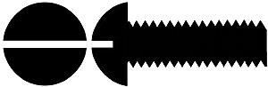 #00-90 Round Head Screws 3/16 Inch X .047 Inch-1002