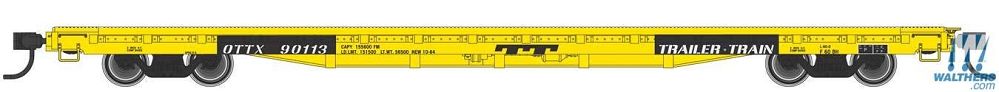 60' Pullman-Standard Flatcar - Trailer-Train OTTX 90113 - 5346 : HO