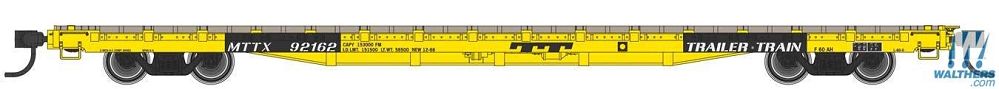 60' Pullman-Standard Flatcar - Trailer-Train MTTX 92162 - 5340 : HO