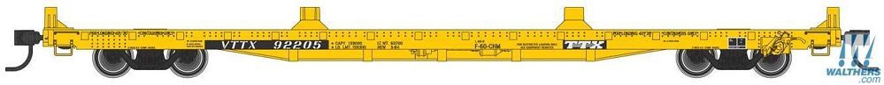 60' Pullman-Standard Flatcar - TTX VTTX 92241 - 5350 : HO
