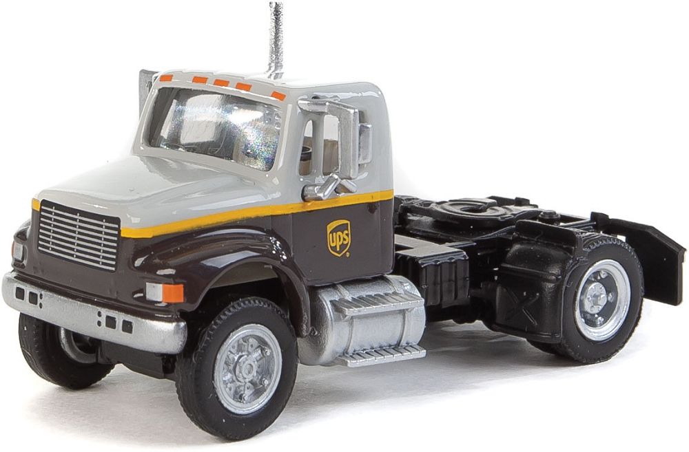 International 4900 Single-Axle Semi Tractor - UPS Freight (gray, gold, brown) - 11194 : HO