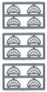 Masonry Windows - Pkg(8) -- 13 Pane Half Round - 8128 : HO