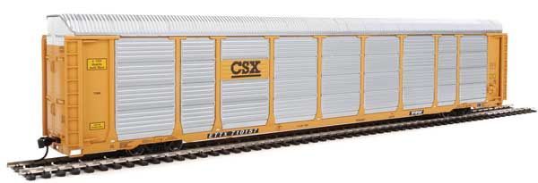 89' Thrall Enclosed Tri-Level Auto Rack CSX Rack ETTX Flat T8760/710157 - 101422 : HO