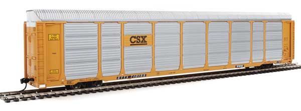 89' Thrall Enclosed Tri-Level Auto Rack CSX Rack ETTX Flat T9046/710155 - 101421 : HO