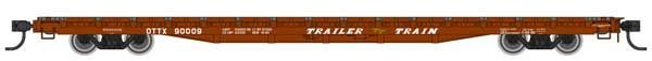 60' Pullman-Standard Flatcar - Trailer-Train OTTX 90009 - 5343 : HO