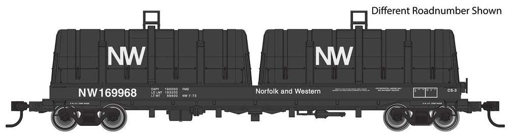 50' Evans Cushion Coil Car - Norfolk & Western 169991 - 105253 : HO
