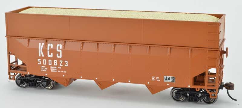 70-Ton Ribbed-Side Wood Chip Hopper with Ribbed Side Extensions Kansas City Southern KCS 502653 - 42603 : HO