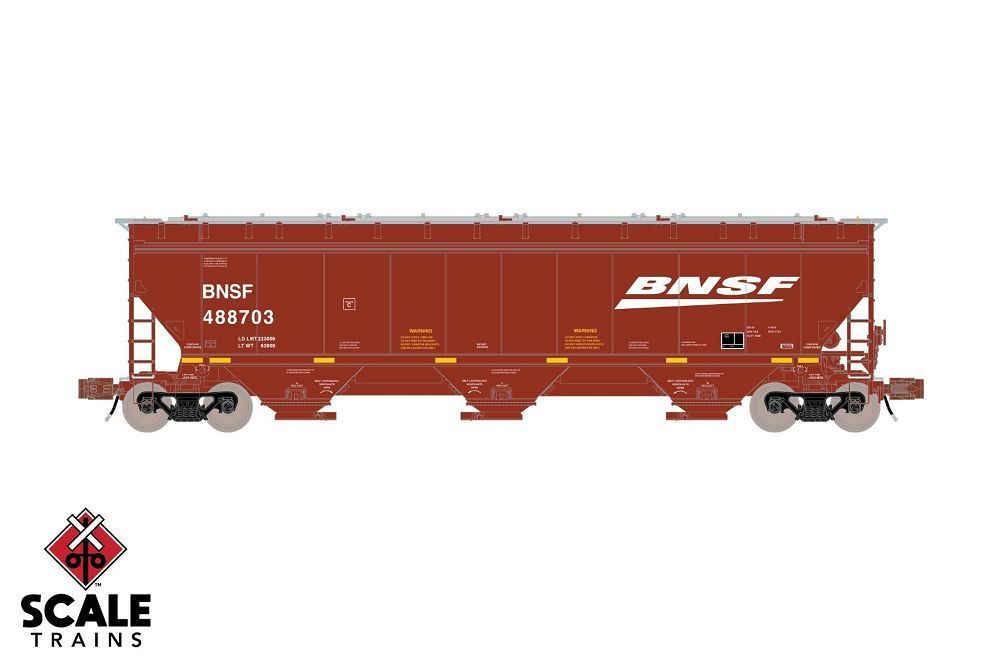 Gunderson 5188cf 3-Bay Covered Hopper, BNSF-33224 : N