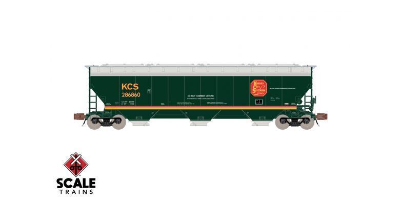 Gunderson 5188cf 3-Bay Covered Hopper, Kansas City Southern Belle-33242 : N