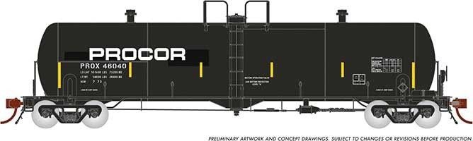 Procor 20000 Gal Tank Car: Procor Ltd. PROX - 135006A : HO