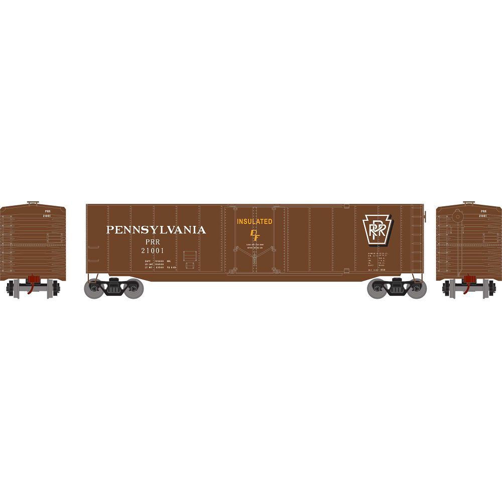 50' Plug Door Smooth Side Box Car, PRR 21006 - 1144 : HO