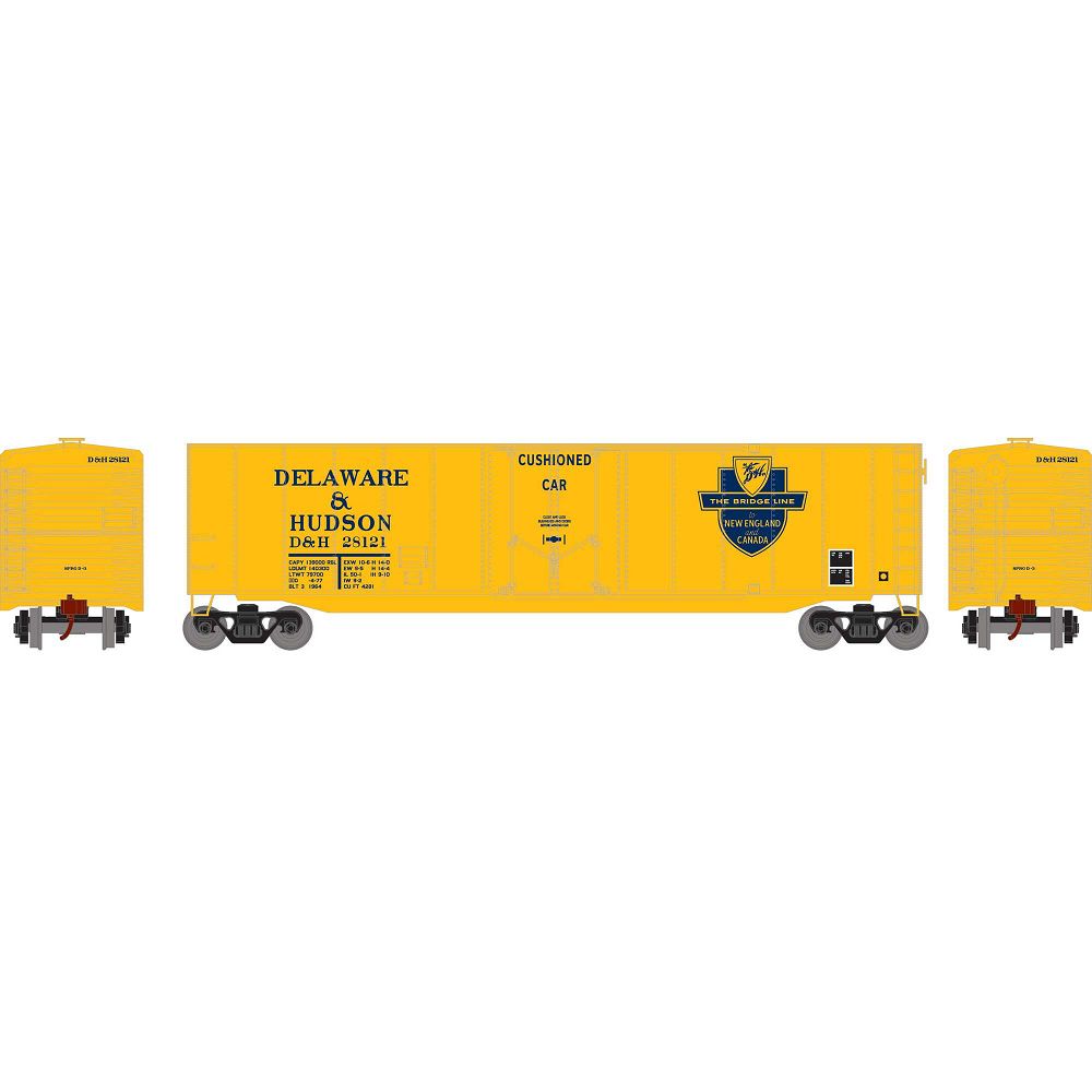 50' Plug Door Smooth Side Box Car, D&H 28121 - 1146 : HO