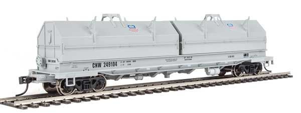 50' Evans Cushion Coil Car - Union Pacific UP 249104 w/Glass-Fiber Hoods - 105257 : HO