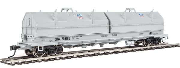 50' Evans Cushion Coil Car - Union Pacific UP 249166 w/Glass-Fiber Hoods - 105259 : HO