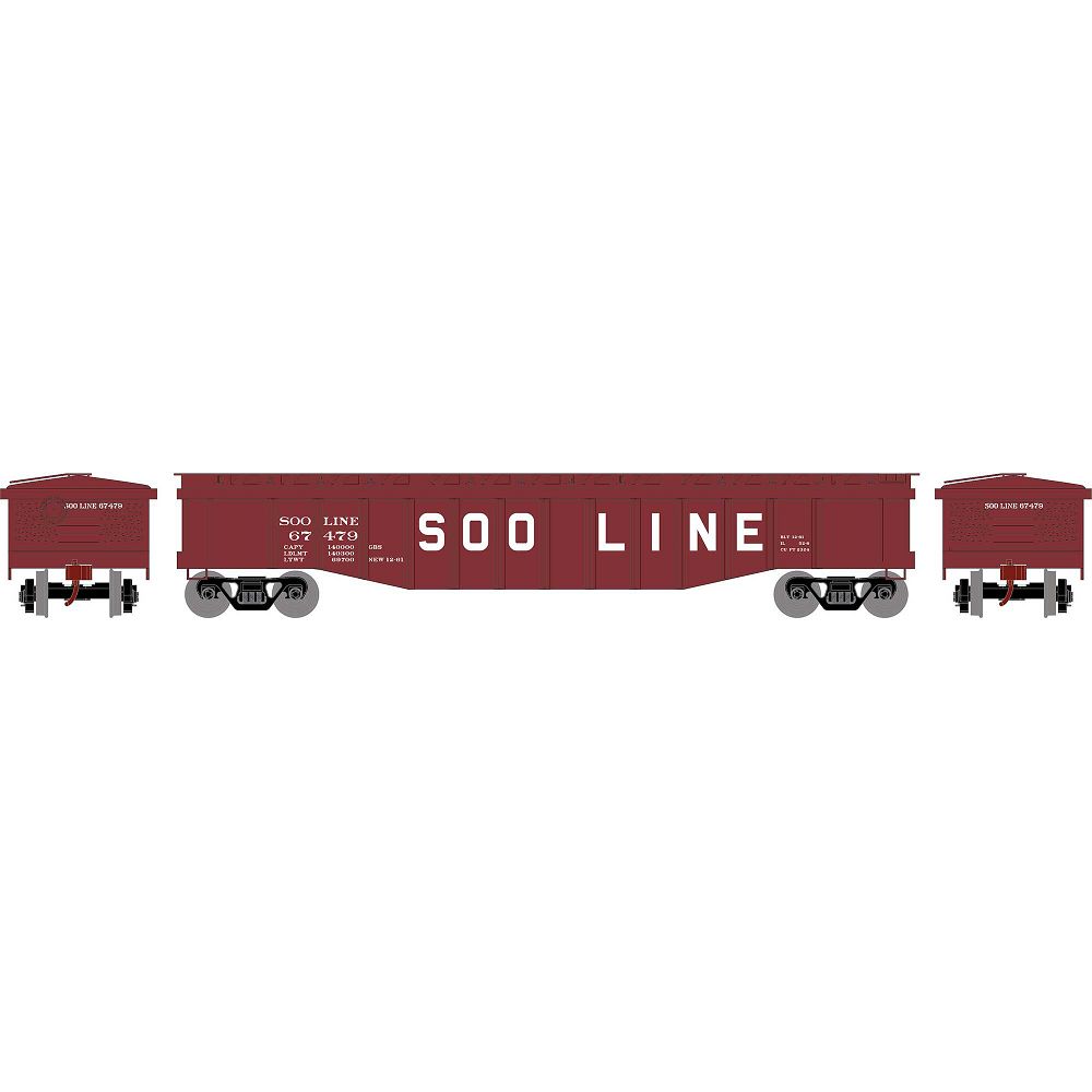 50' Gondola w/Cover SOO 67479 - 82115 : HO