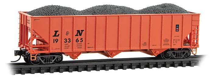 100-Ton 3-Bay Rib side Open Hopper Louisville & Nashville L&N 193365 - 10800471 : N