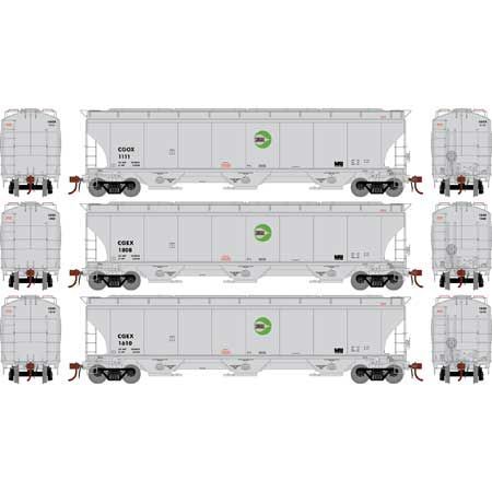 Trinity 3-Bay Covered Hopper CGOX CGEX 1957 (3-Pack) - G89995 : HO