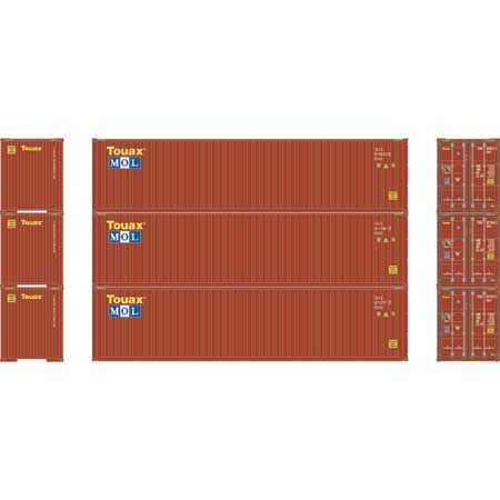 40' Hi-Cube Container Touax-MOL TGCU 020822, 021286, 021297 3-Pack - 27044 : HO