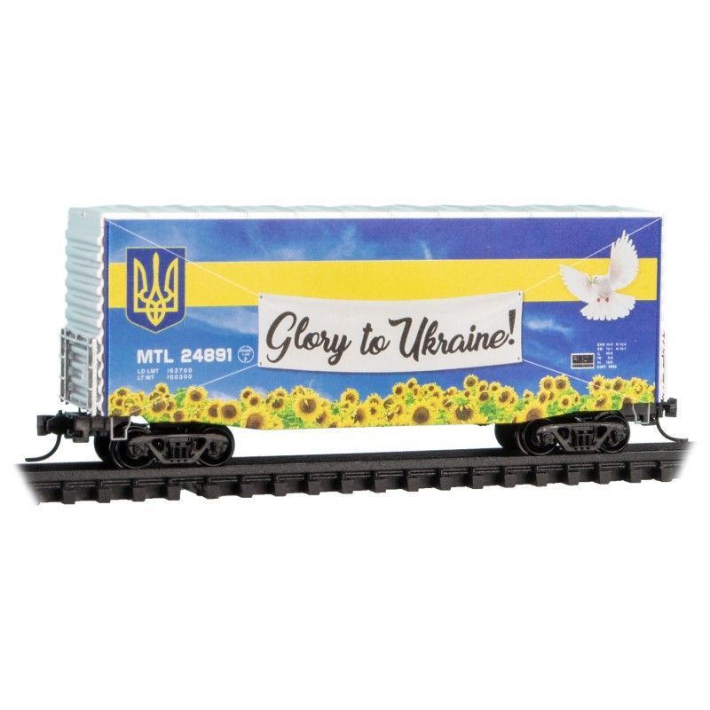 40' Hy-Cube Boxcar Ukraine Tribute MTL 24891 - 10100820 : N