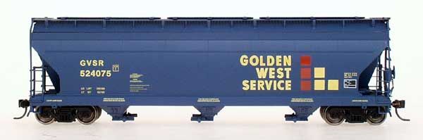 ACF 4650 Cubic Foot 3-Bay Covered Hopper Golden West Service GVSR - 47050 : HO