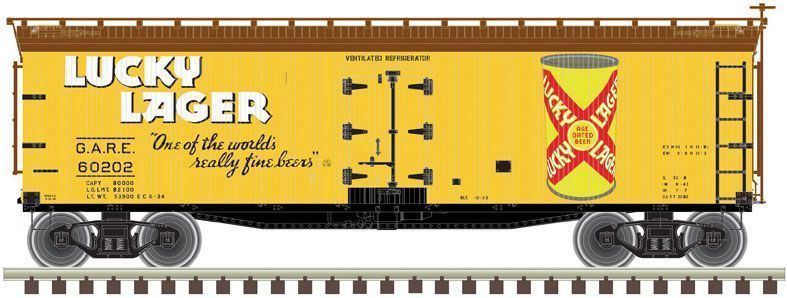 40' Wood Reefer Lucky Lager GARE 60202 - 50005624 : N