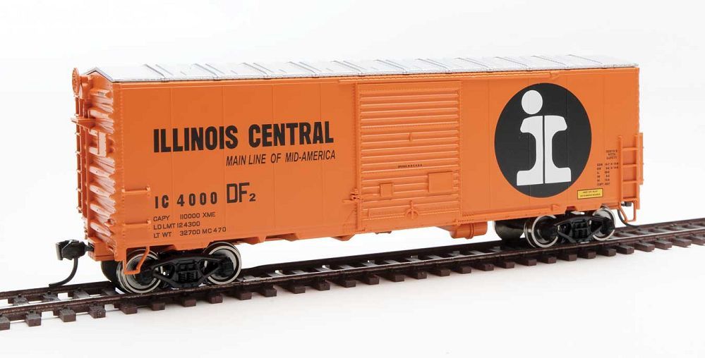 40' ACF Modernized Welded Boxcar w/8' Youngstown Door Illinois Central IC 4000 - 45007 : HO